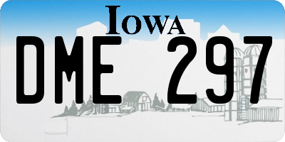 IA license plate DME297