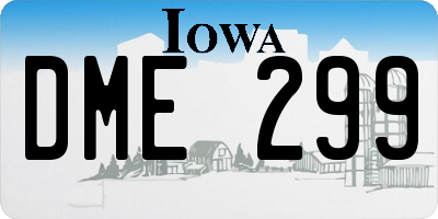 IA license plate DME299