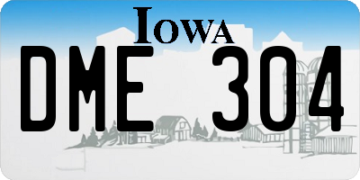 IA license plate DME304