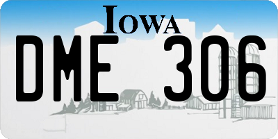 IA license plate DME306