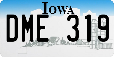 IA license plate DME319