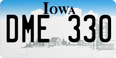 IA license plate DME330