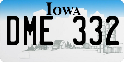 IA license plate DME332