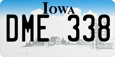 IA license plate DME338