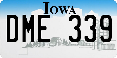 IA license plate DME339