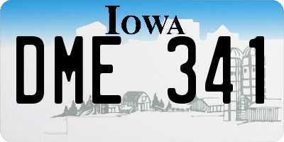IA license plate DME341