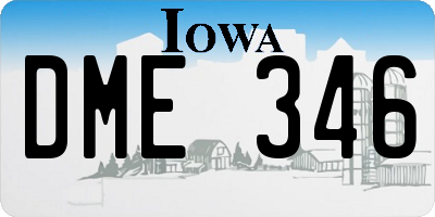 IA license plate DME346