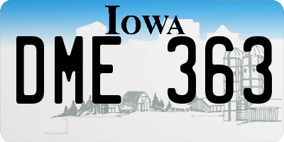 IA license plate DME363
