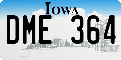 IA license plate DME364