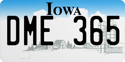 IA license plate DME365