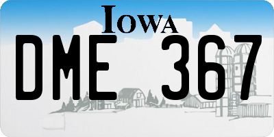 IA license plate DME367