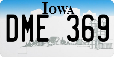IA license plate DME369