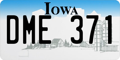IA license plate DME371