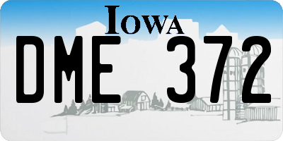 IA license plate DME372