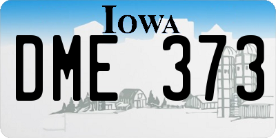 IA license plate DME373