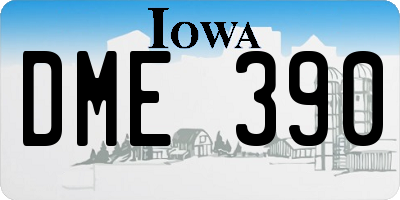 IA license plate DME390