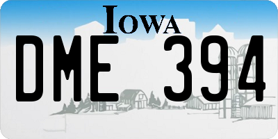 IA license plate DME394