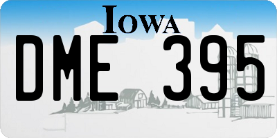IA license plate DME395