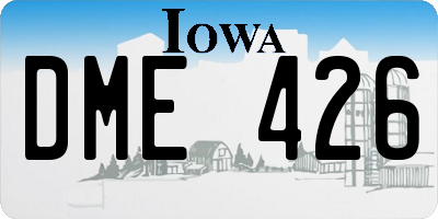 IA license plate DME426