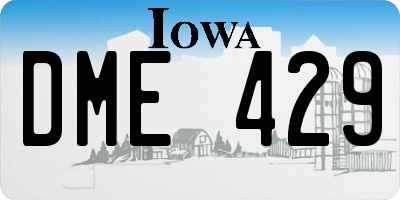 IA license plate DME429