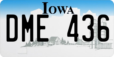 IA license plate DME436