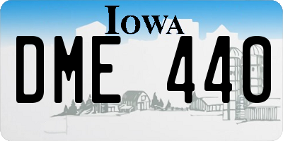 IA license plate DME440