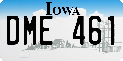 IA license plate DME461