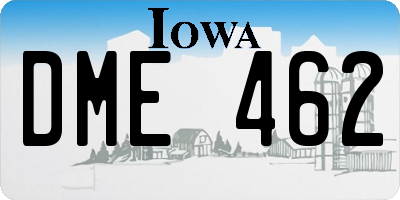 IA license plate DME462