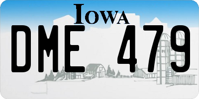 IA license plate DME479