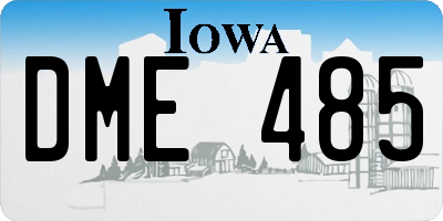 IA license plate DME485