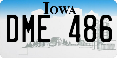 IA license plate DME486