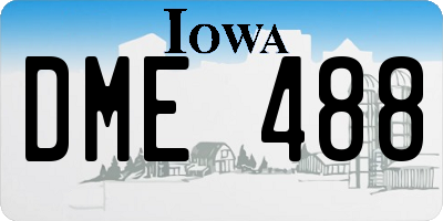 IA license plate DME488