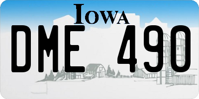 IA license plate DME490