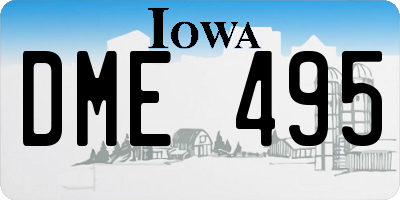 IA license plate DME495