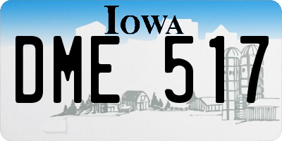 IA license plate DME517