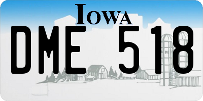 IA license plate DME518