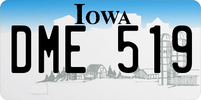 IA license plate DME519