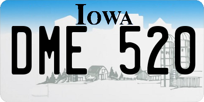 IA license plate DME520