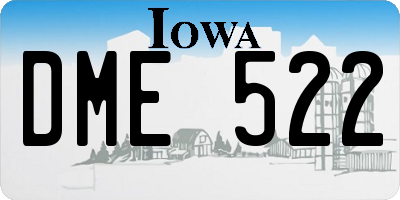 IA license plate DME522