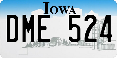 IA license plate DME524