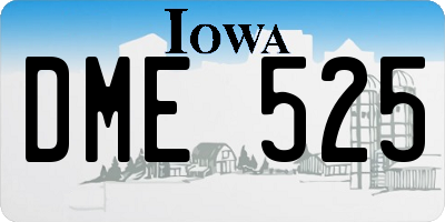 IA license plate DME525