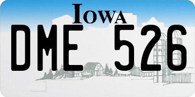 IA license plate DME526