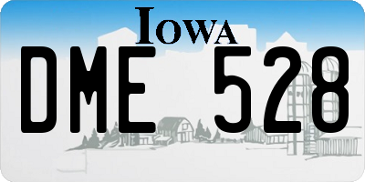 IA license plate DME528