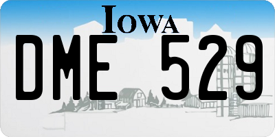 IA license plate DME529