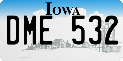 IA license plate DME532