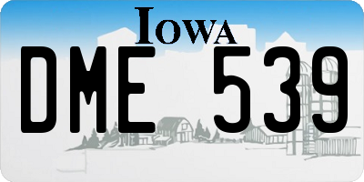 IA license plate DME539