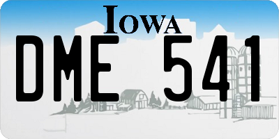 IA license plate DME541