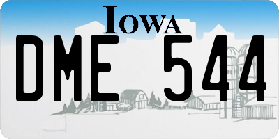IA license plate DME544