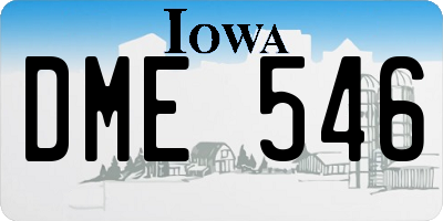 IA license plate DME546