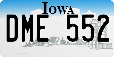 IA license plate DME552